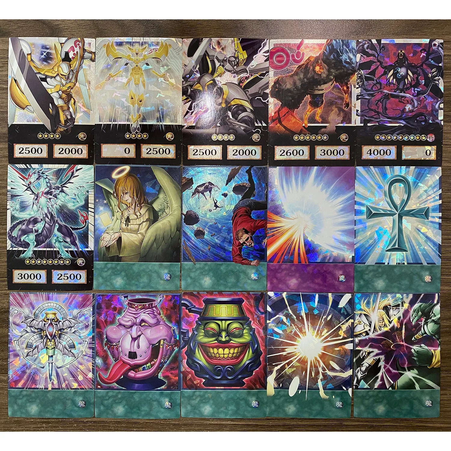100 Stück Yu-Gi-Oh Anime-Stil Karten Blue Eyes Dark Magician Exodia Obelisk Slifer Ra Yugioh DM Klassische Proxy DIY Karten Geschenk – Detail 7