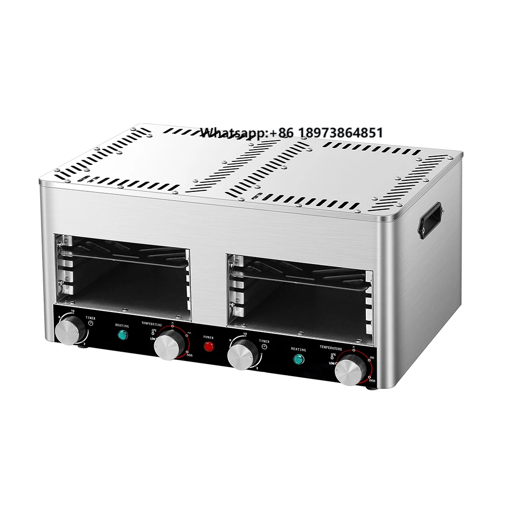 

High-Temperature 6-Tray Electric Steak Oven 10-Minute Quick Meal BBQ Grill for Home Restaurants Hotels-New Condition