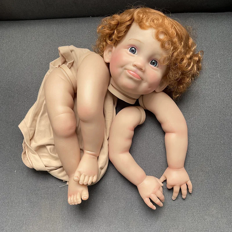 24inch Milicent Reborn Doll Kit Multiple Layers Painting Lifelike Unassembled Doll Parts with Visible Veins Hand Rooted Hair