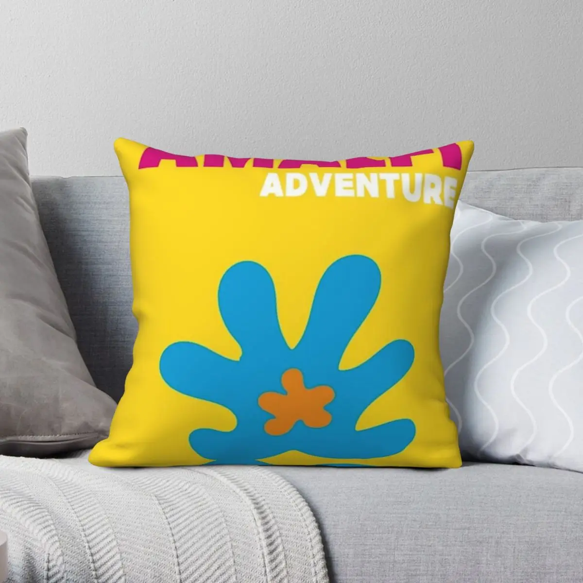 

Amalfi Adventure Square Pillowcase Polyester Linen Velvet Creative Zip Decor Throw Pillow Case Car Cushion Cover 45x45