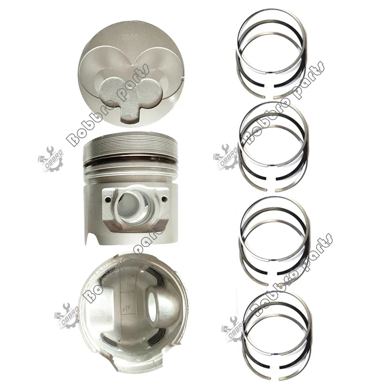 C240 C240P Piston Kit With Ring Set For Isuzu Engine Fit Komatsu FD15 FD18 FD20 FD23 FD25 FD28 FD30 Forklift Parts