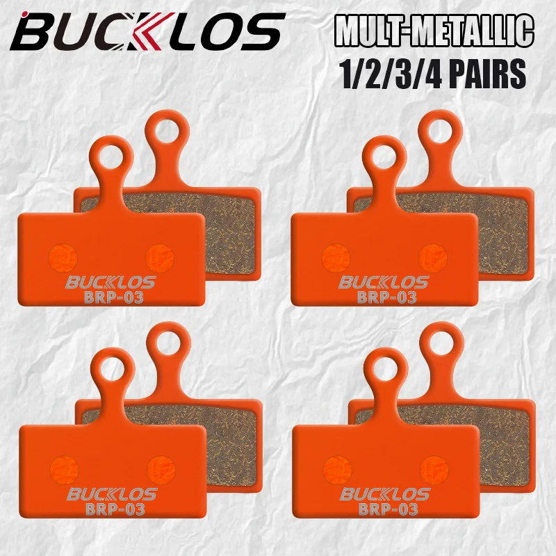 

BUCKLOS Multi-Metallic Bicycle Disc Brake Pads for SHIMANO F01A F03C G01A G01S G02A G03C Bike Hydraulic Brakes Pad MTB Pads