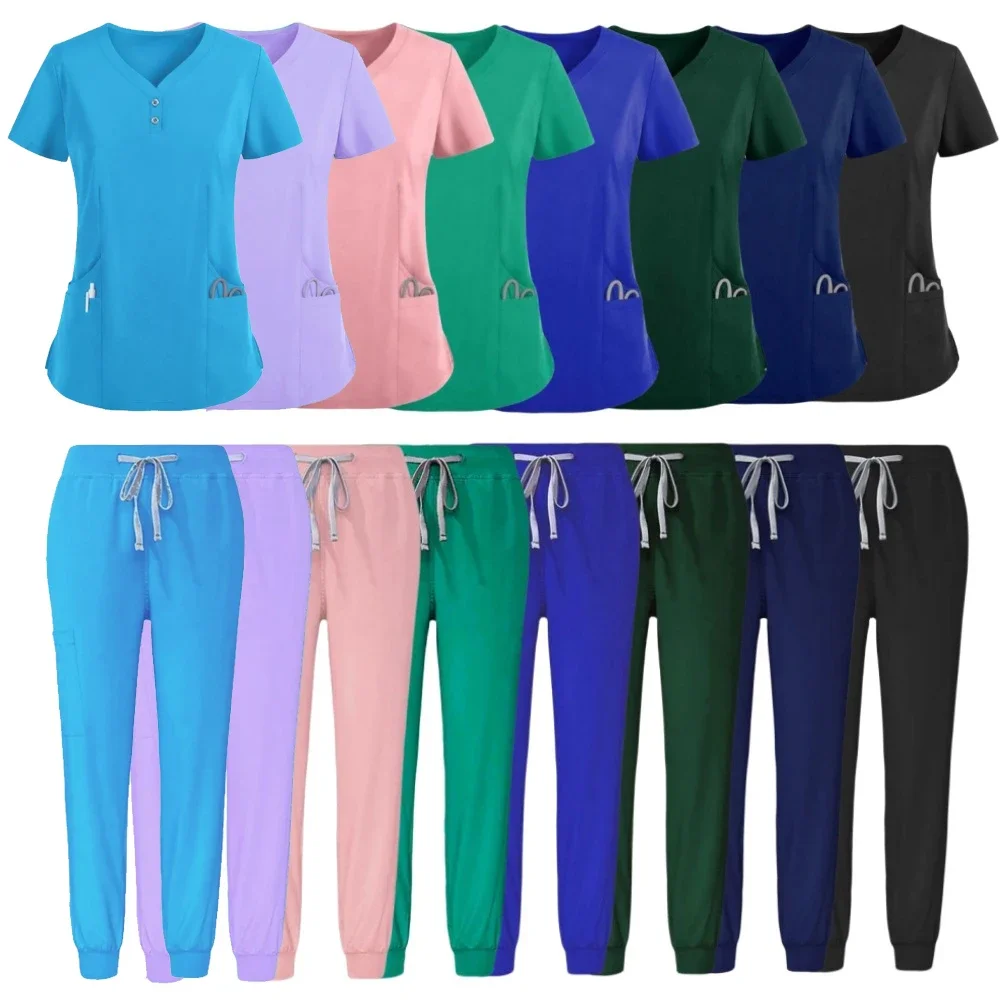 زي ممرضة طبي سبا عمال الدعك الطبية مجموعة زي المستشفى جراحة طبيب الأسنان وزرة سبا السريرية ملابس العمل الجمال