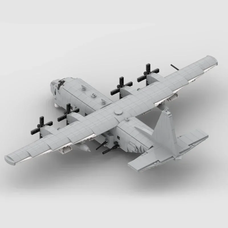 Military Aircraft Model Moc Building Bricks AC-130 U Spooky Bomber Technology Blocks Gifts Christmas Toys DIY Sets Assembly