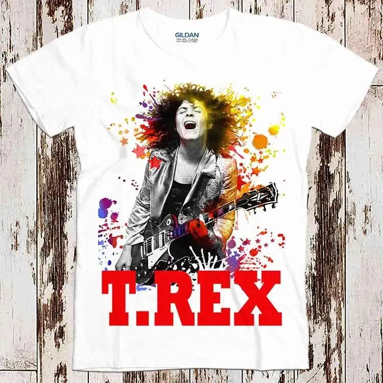 T REX Rock Band Mark Bolan Music Shirt Top Ladies Vintage 8246