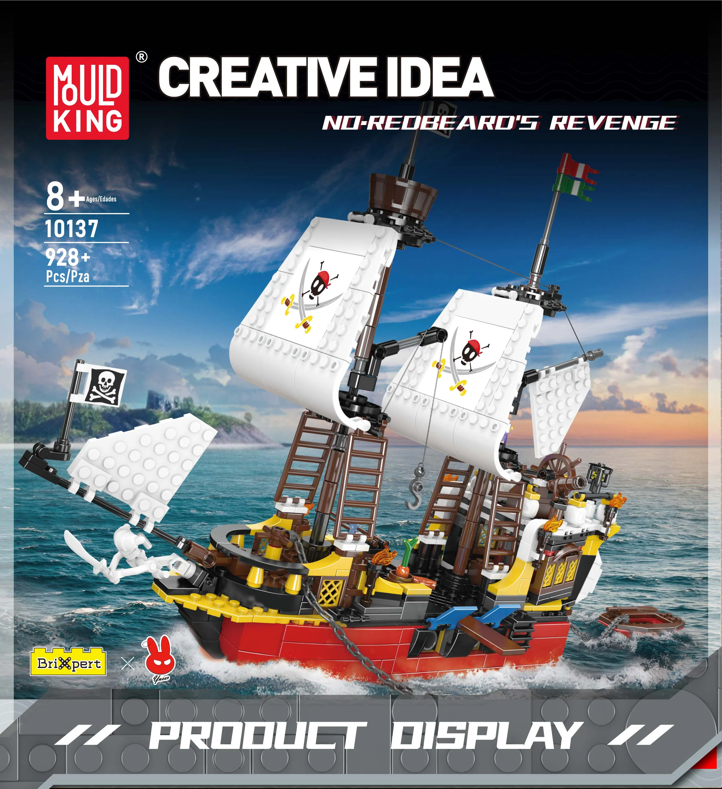 MOULD KING 10137 Black Pearl Ship RedBeard's Revenge Model Building Blocks Bricks Educational Toys Kids Birthday Gifts