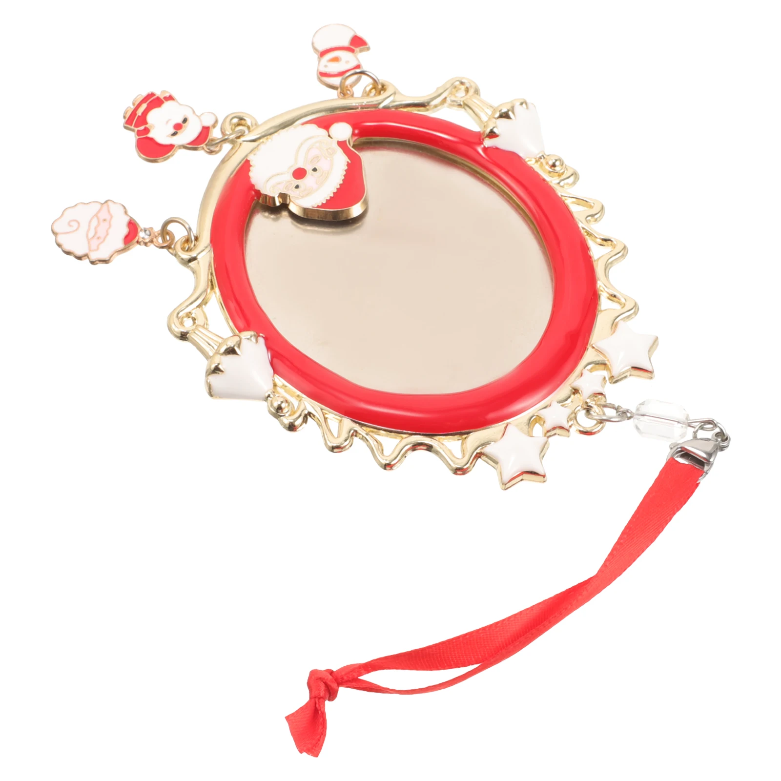 

Glitter Metal Red Keepsake Pendant Creative Picture Frame Christmas Hanging Photo Frames Tree Decor Xmas Tree Pendant DIY Gifts
