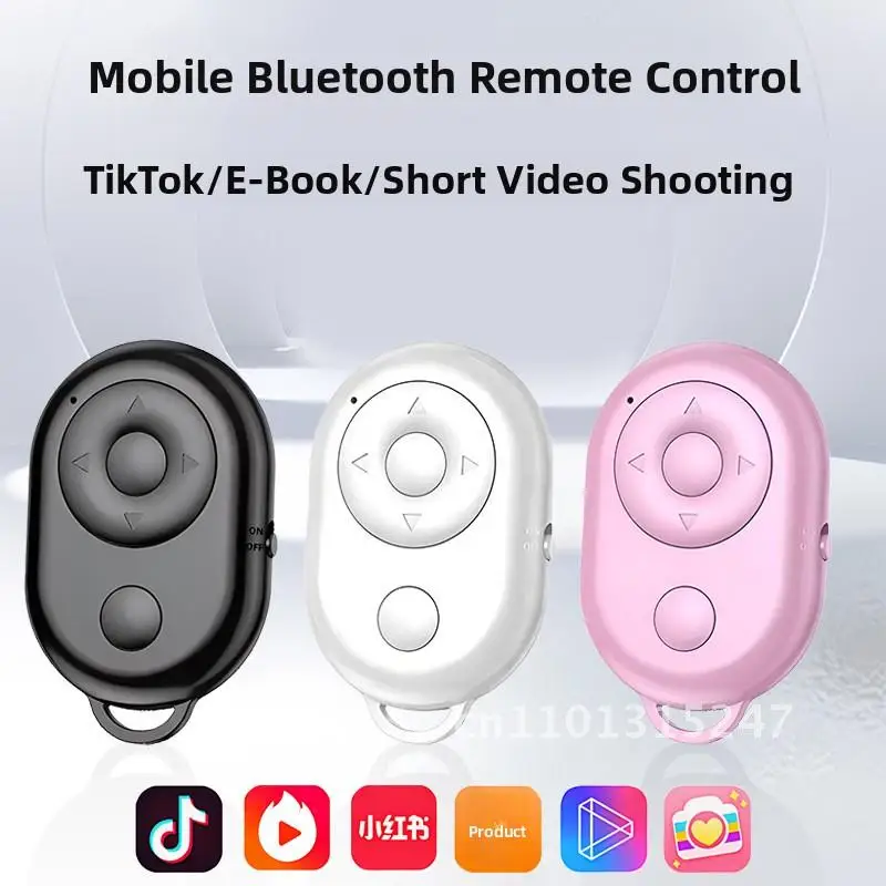 

Universal Bluetooth Selfie Remote Control E-Book Page Turner Button Controller Deep Space Black & Moonlight White