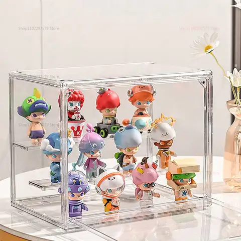 1 st tre lager akryl displayställ transparent stege handgjord anime bilmodell blinda låda förvaring smyckesorganisatör 8 best sales förvaring av blinda lådor - №3