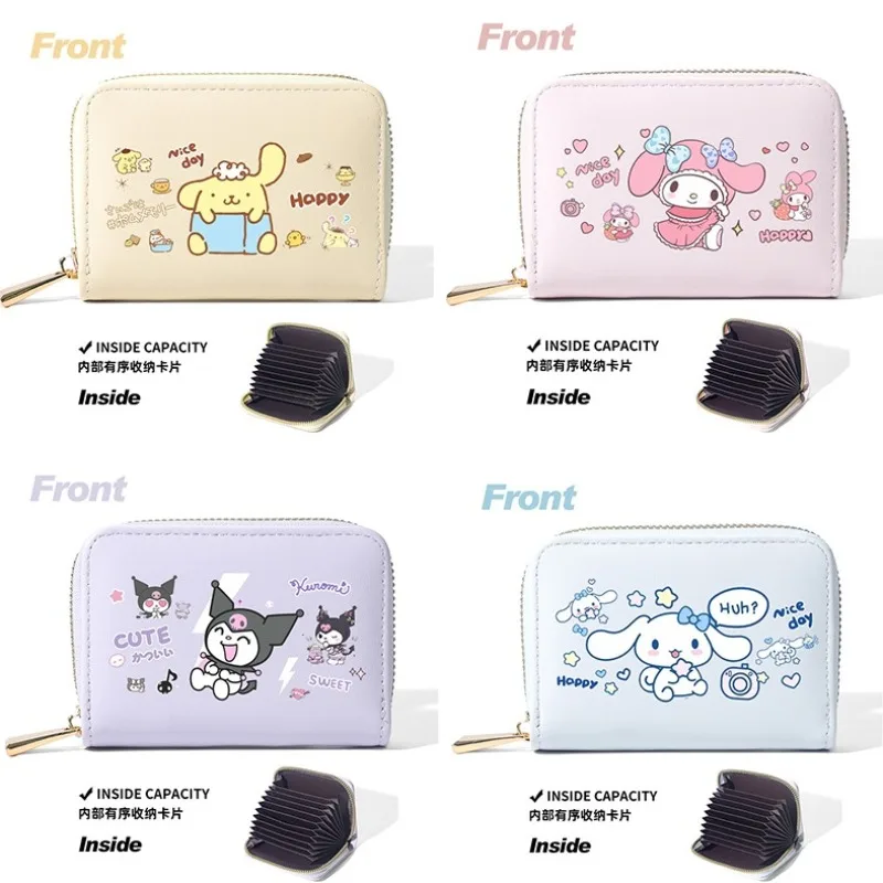 

Cinnamoroll Wallet Kuromi Cartoon Cute PU Short Multi Slot Buckle Mini Fashion Wallet Simple Coin Change Storage Card Bag Gift