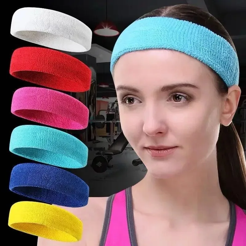 Unisex Sport Sweatband Headband for Men Women Unisex Yoga Hairband Gym Stretch Head Bands Strong Elastic Fitness Basketball Band