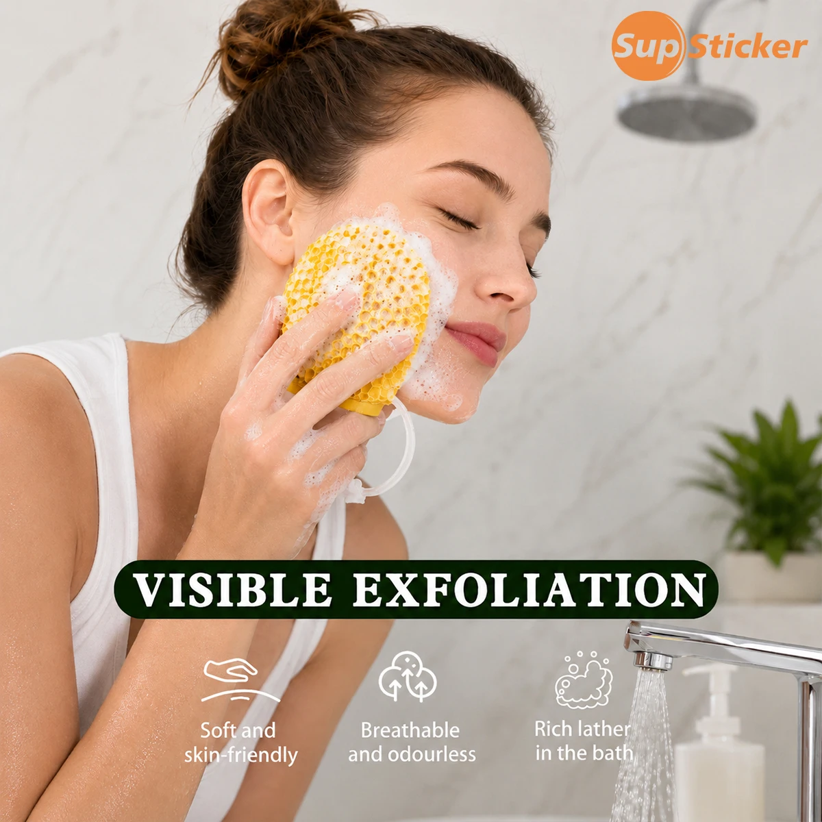 TPE Honeycomb Cleansing Finger Cuff, Soft Double Sided Exfoliating Gloves for Deep Pore Cleansing & Makeup Remover