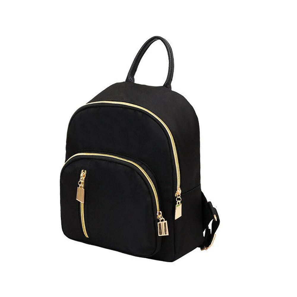 

Hot Women's Fashion Girl School Bag Small Multi-zipper Backpack New Cute Backpack Satchel Rucksack Travel Shoulder Bag Black