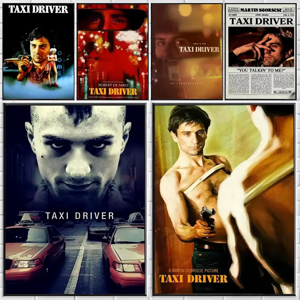 Movie T-Taxi Driver Poster Stylish Wall Art for Bedroom Living Room Bar Café Home Decor Gift