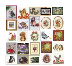 cross stitch kit Animal cotton thread Love lock canvas stitching embroidery cross stitch Riolis_ 1751 Bird's Nest 27-34 dim