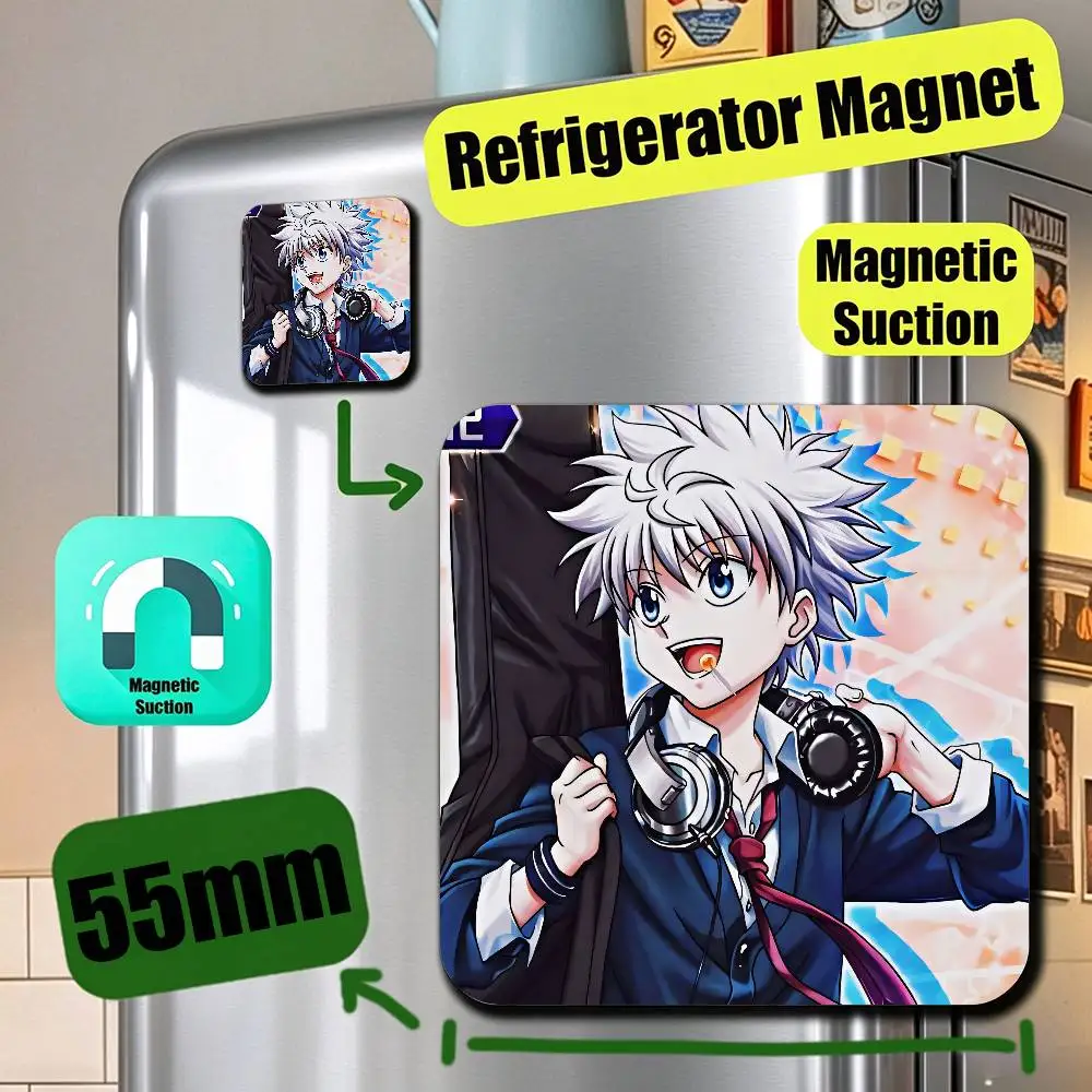 For Hunter X Hunter Gon Freecss Killua Zoldyck Fridge Magnetic Metal Icebox Cabinet Custom Refrigerator Magnets Decoration Gift