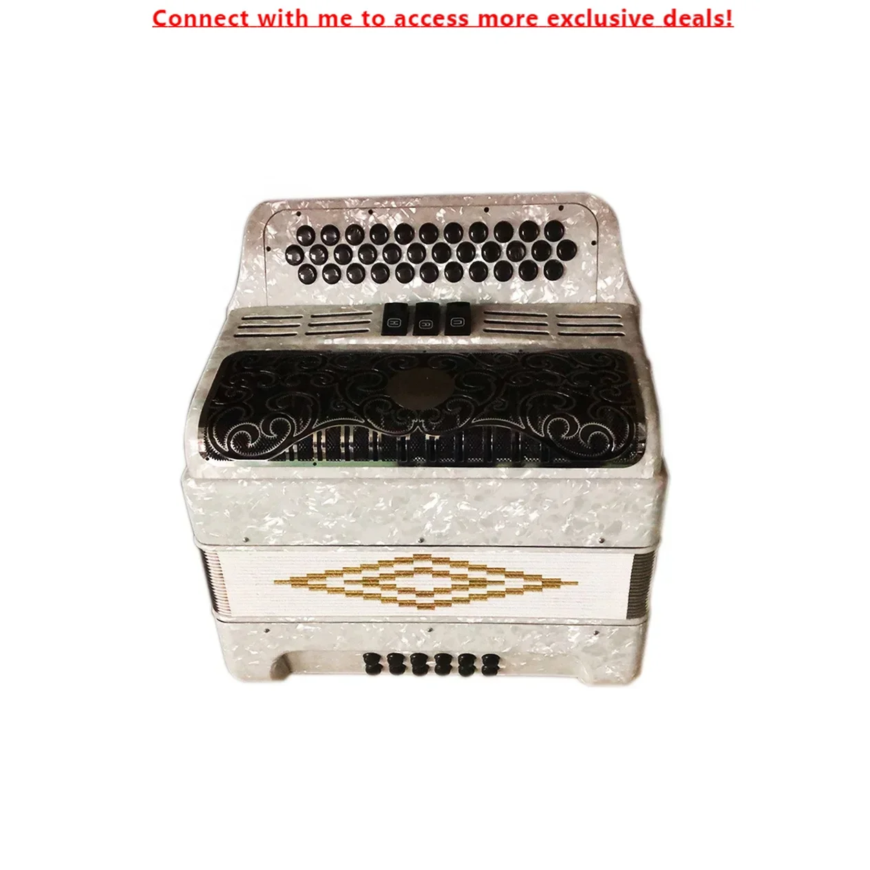 

Top Sale Professional 34 Button 12 Bass 3 Registers Accordion Instrument JB3412C Diatonic Conformation Guaranteed Quality