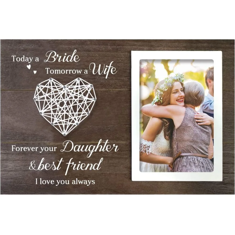 Photo Frame Rectangle Dark Gray Heart Pattern 200x300mm