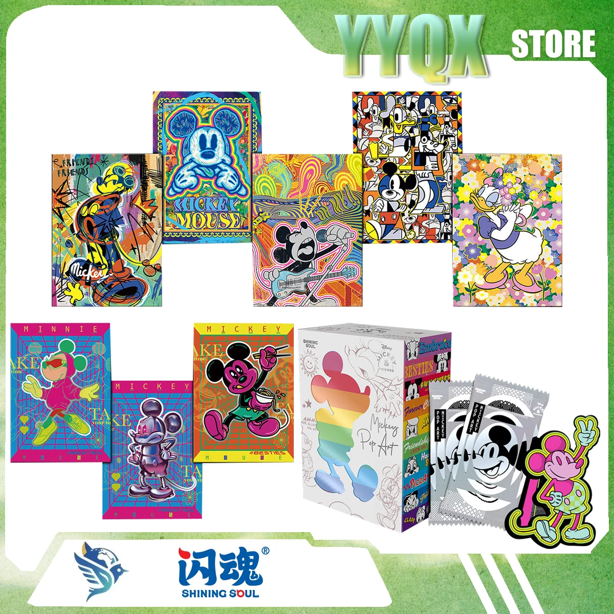 Shiningsoul‌ 2026 New Mickey Mouse Donald Duck Collectible Cards Peripherals Cartoon Animation Anime Figurines Surprise Gifts