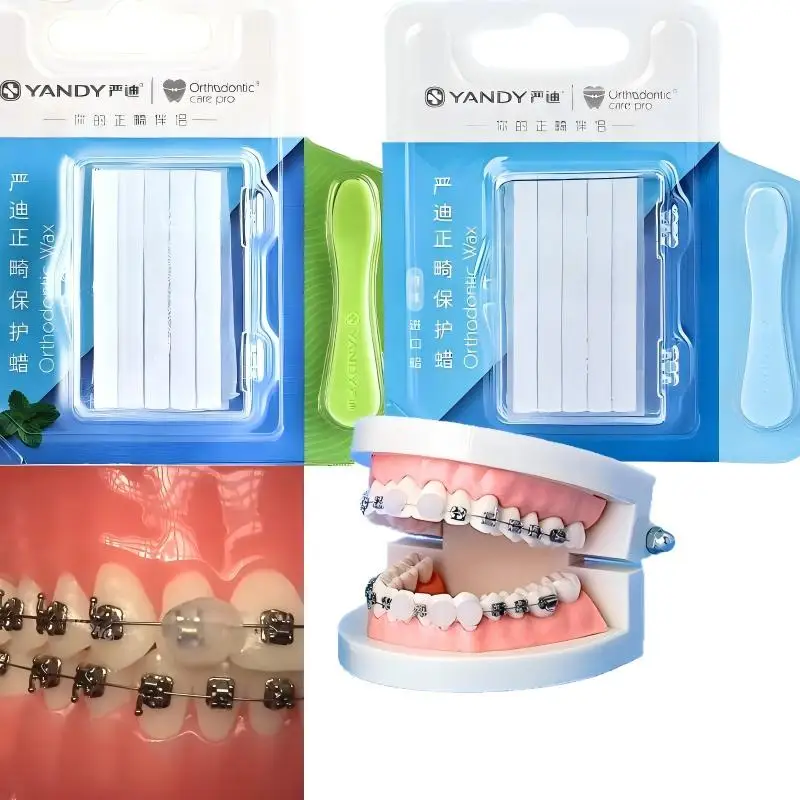 Dental Orthodontic Relief Wax for Bracket Patient Relief Protect Lips and Gums Irritation Food Grade Wax with Slicer Tool