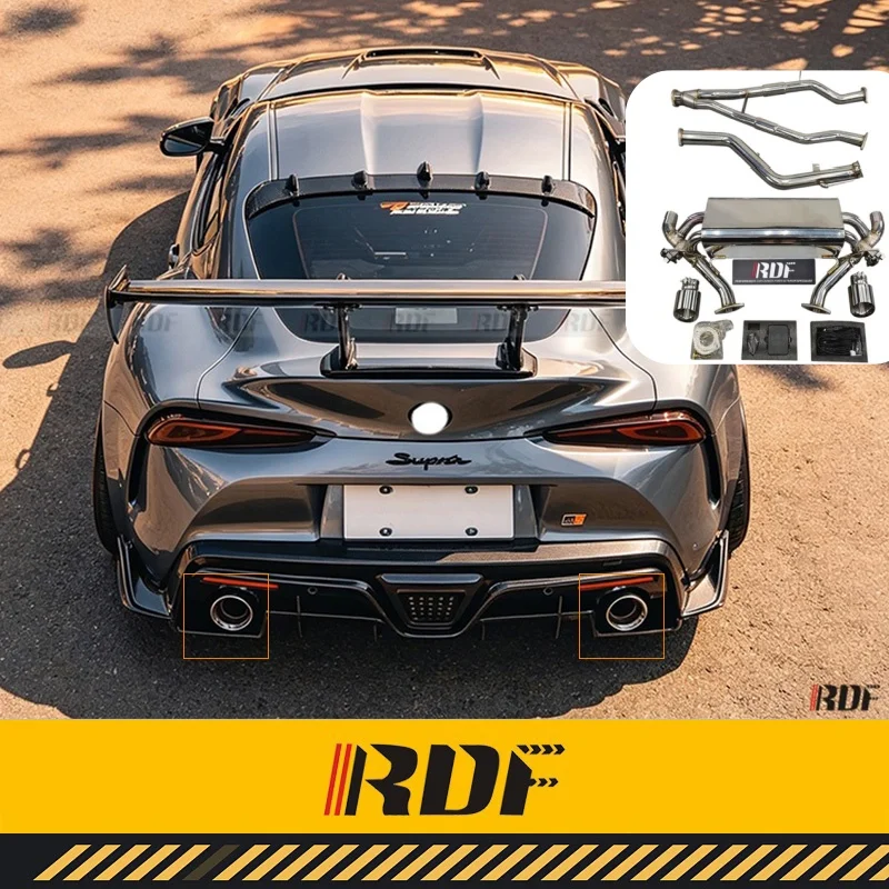 Suitable for Toyota Supra A90 2.0T 3.0T Modify Parts YISO Tail Valve Exhaust Pipe Stainless Steel Back Exhaust System Body Kits
