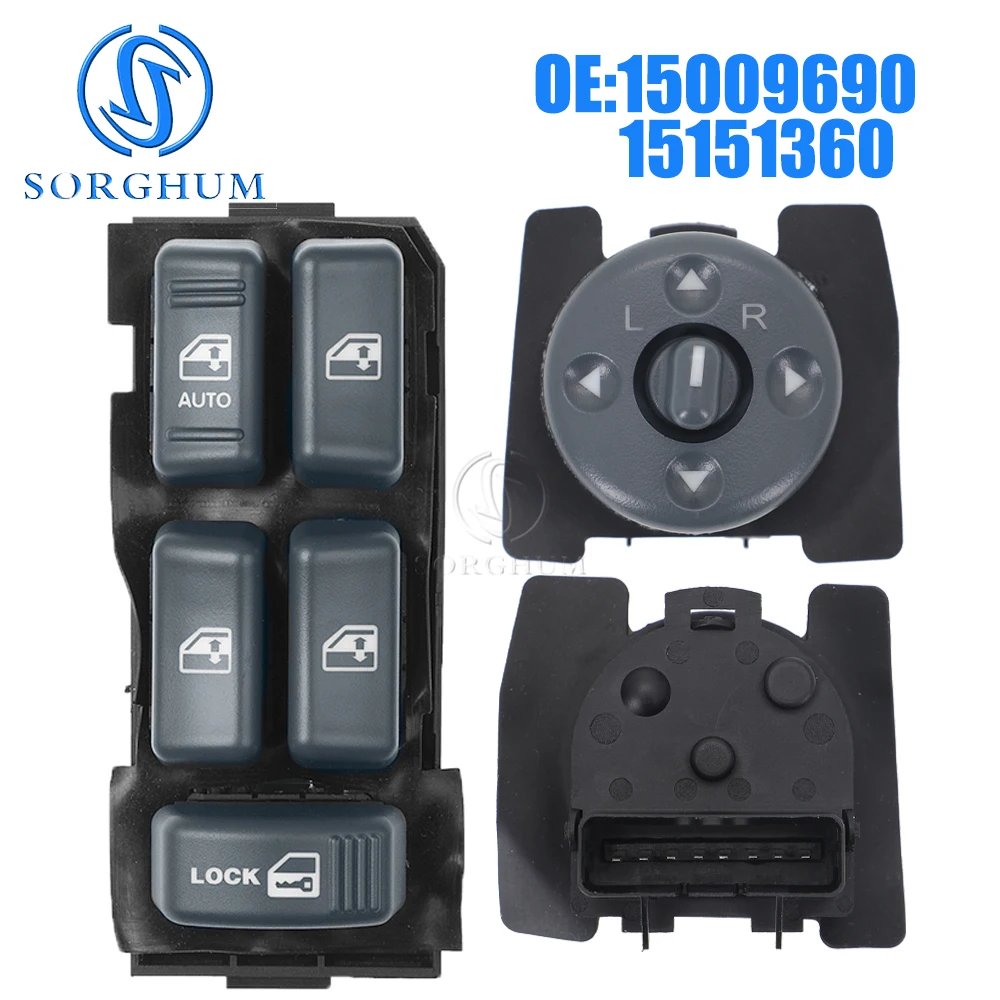 

Rear Mirror Window Switch For Chevrolet Blazer Suburban S10 Tahoe GMC Jimmy Sonoma Yukon Cadillac Escalade 15009690 15151360