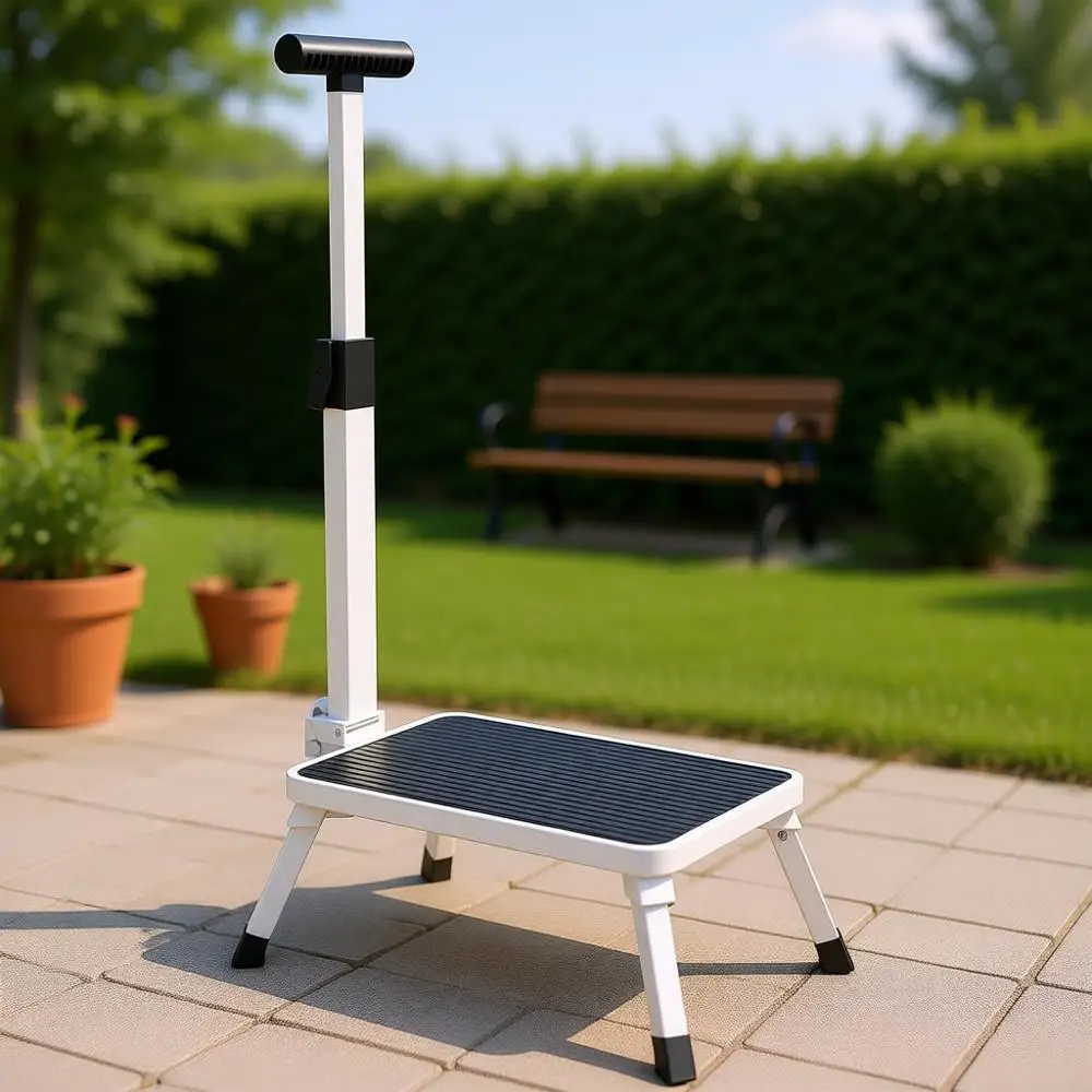 

Adjustable Step Stool with Handle for Kitchen, Bedroom, and Bathroom - 330 lbs Capacity, Non-Slip Platform