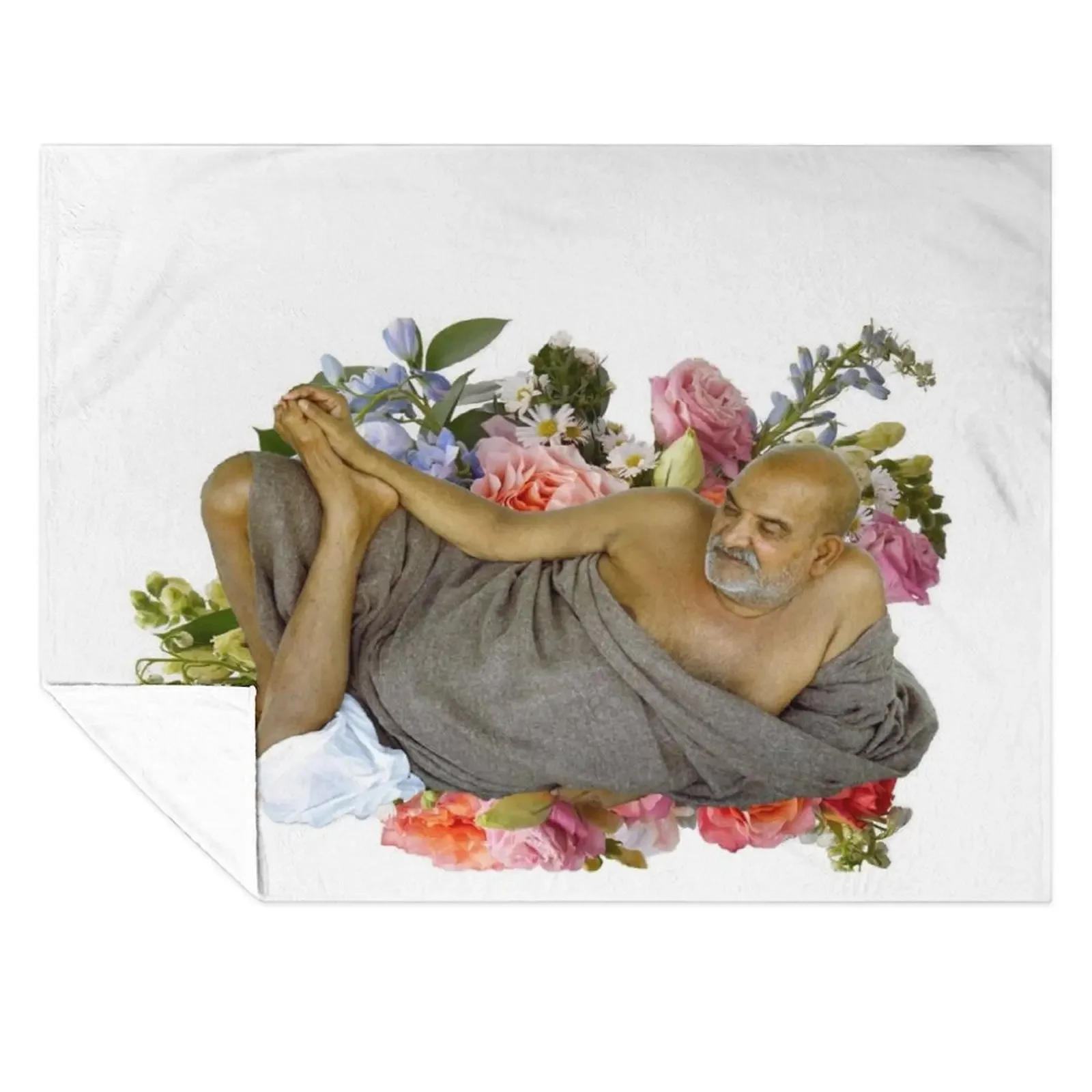 

Neem Karoli Baba Throw Blanket Extra Large Throw Luxury Brand cosplay anime Picnic Blankets