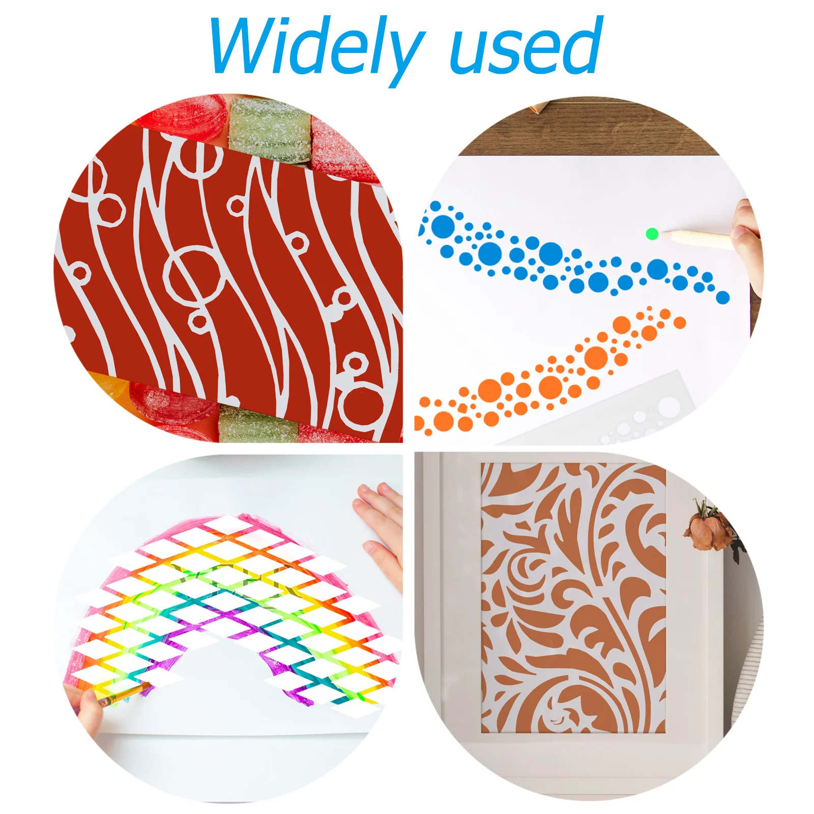 

12Pcs Graffiti Wall Painting Stencils Mixed Patterns for DIY Craft Journal Notebook Scrapbook Stencil Template