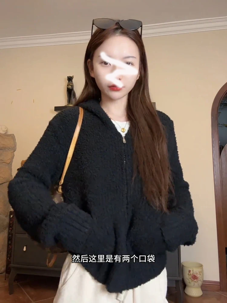 

Свитера Джемперы Кардиганы Женские Хлопковые Женские Чистый Кашемир с рюшами по краям Облегающий крой Досуг Элегантный Мягкий Теплый Удобный