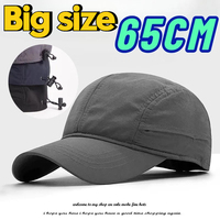 Big Size Light Thin Quick Drying Baseball Caps Male Solid Vintage Unisex XL 65CM Sports Hat Adjustable Trucker Cap Snapback Hats