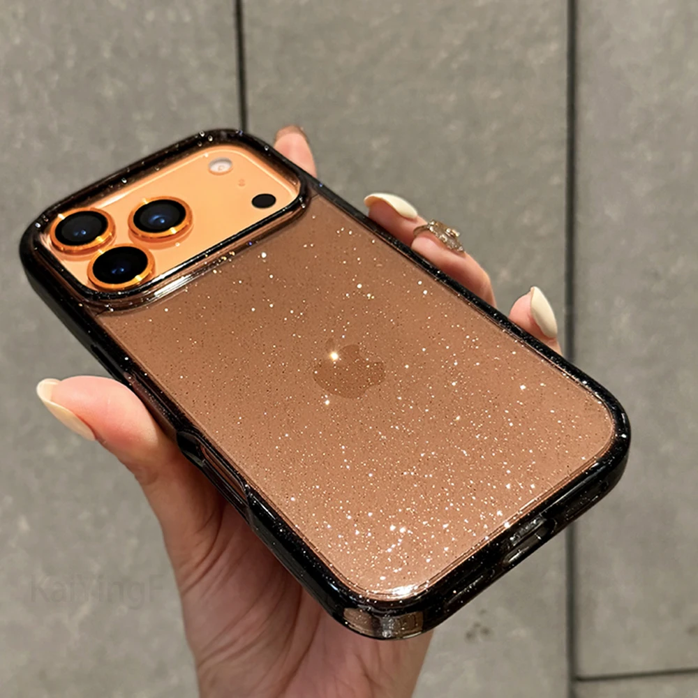 Luxuriöse Glitzer-Handyhülle für iPhone 18 17 16 15 14 13 12 11 Pro Max Plus Air, weiche Silikon-Transparent-Bumper-Hülle – Detail 11
