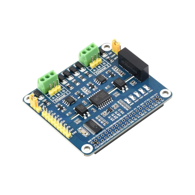 Waveshare 2-Channel Isolated RS485 Expansion HAT for Raspberry Pi,built-in multiple protection circuits