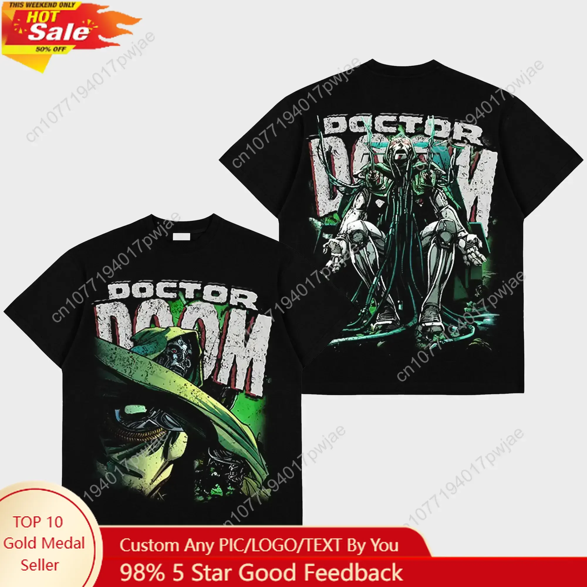 

Dr Doom Premium Cotton T-Shirt, Victor Von Doom Shirt, Latveria King Vintage Comic Streetwear, Character Comics Fans Shirt, Supe