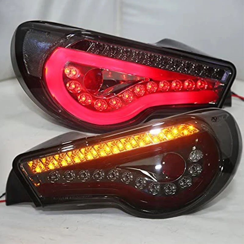 For Toyota GT86 FT86 LED Strip Rear Light Red Replector Smoke Black Lens