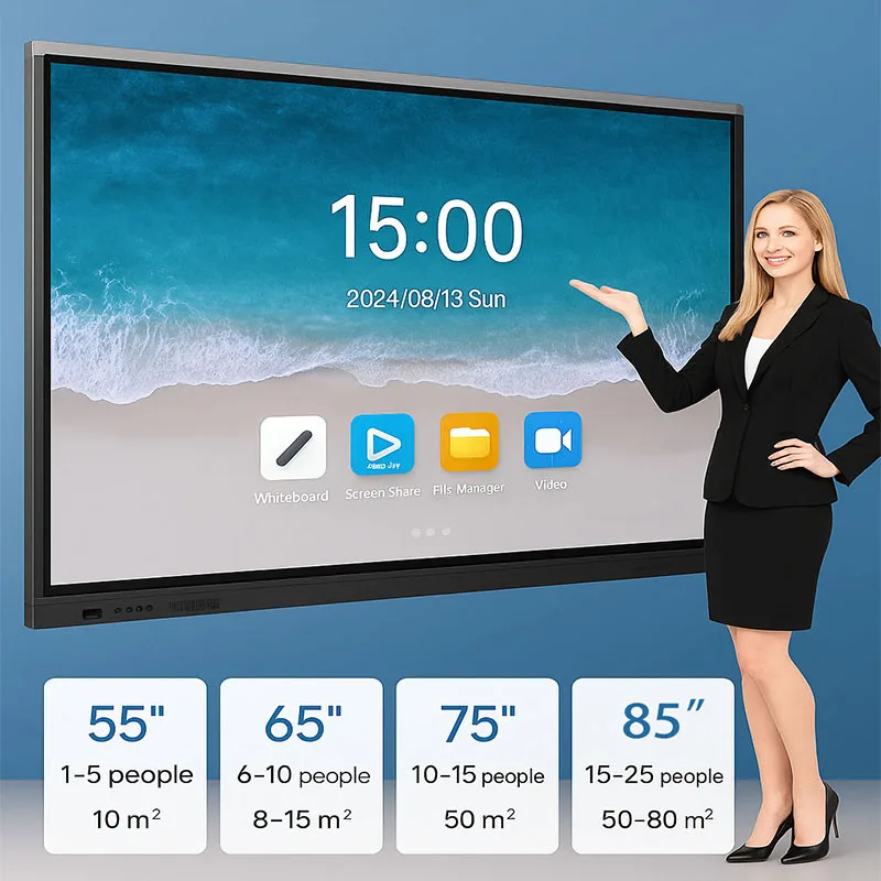 US/Europe Stock Digital Table 55 Inch 20-Point Touch Interactive Whiteboard 3/4mm Tempered Glass  Core Android Windows Full