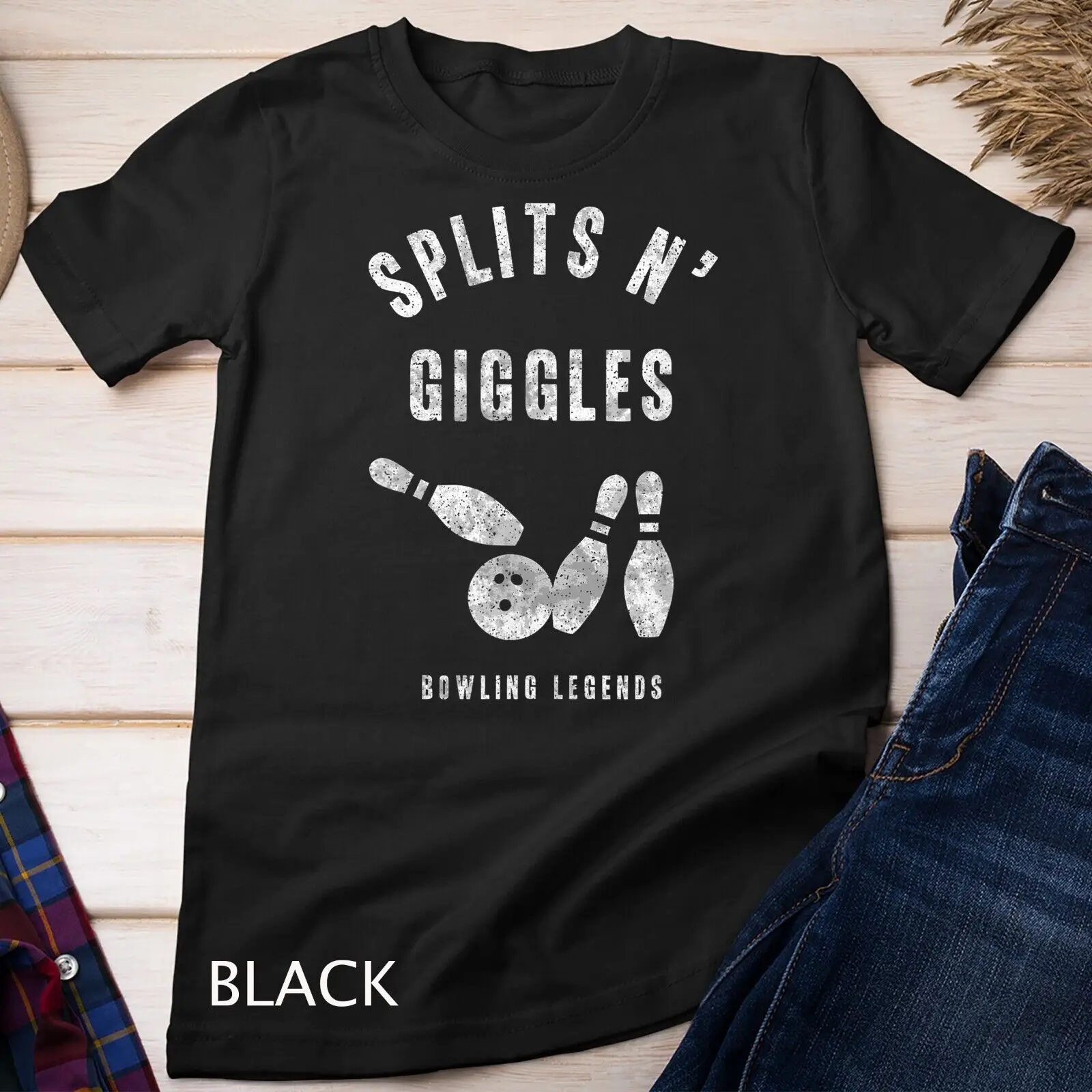 Bowling Team Shirt Splits N Giggles Matching League Gift Unisex T-shirt