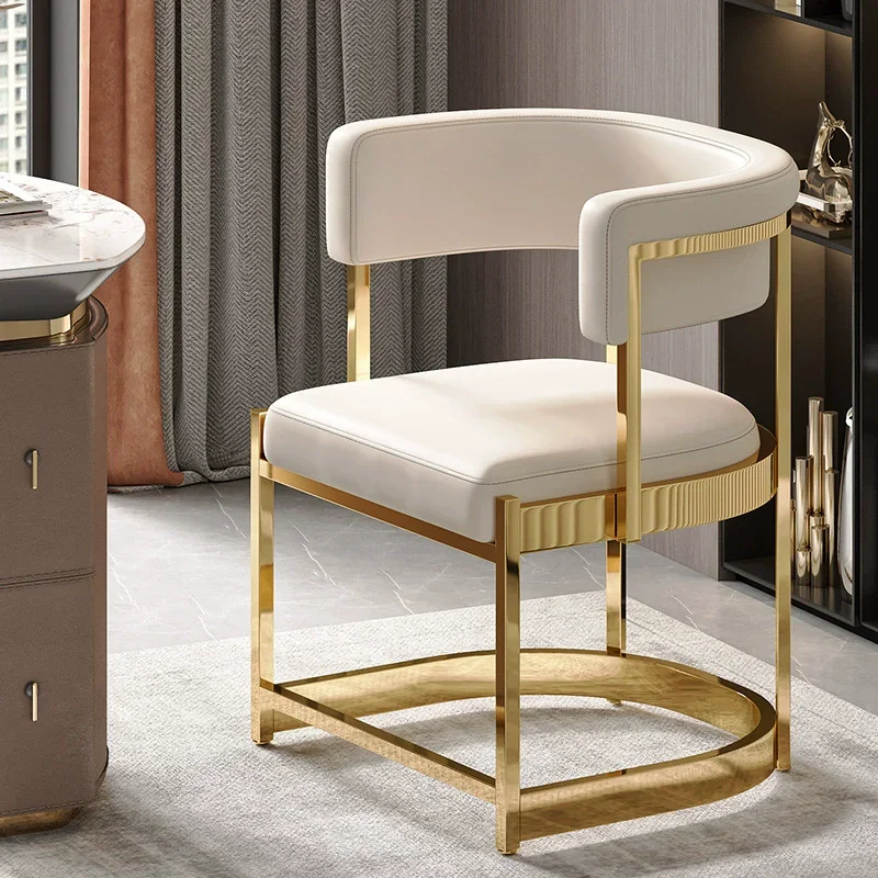 

Zz Роскошный обеденный стул из нержавеющей стали с бархатной обивкой, туалетный столик для домашнего салона, мебель для ресторана