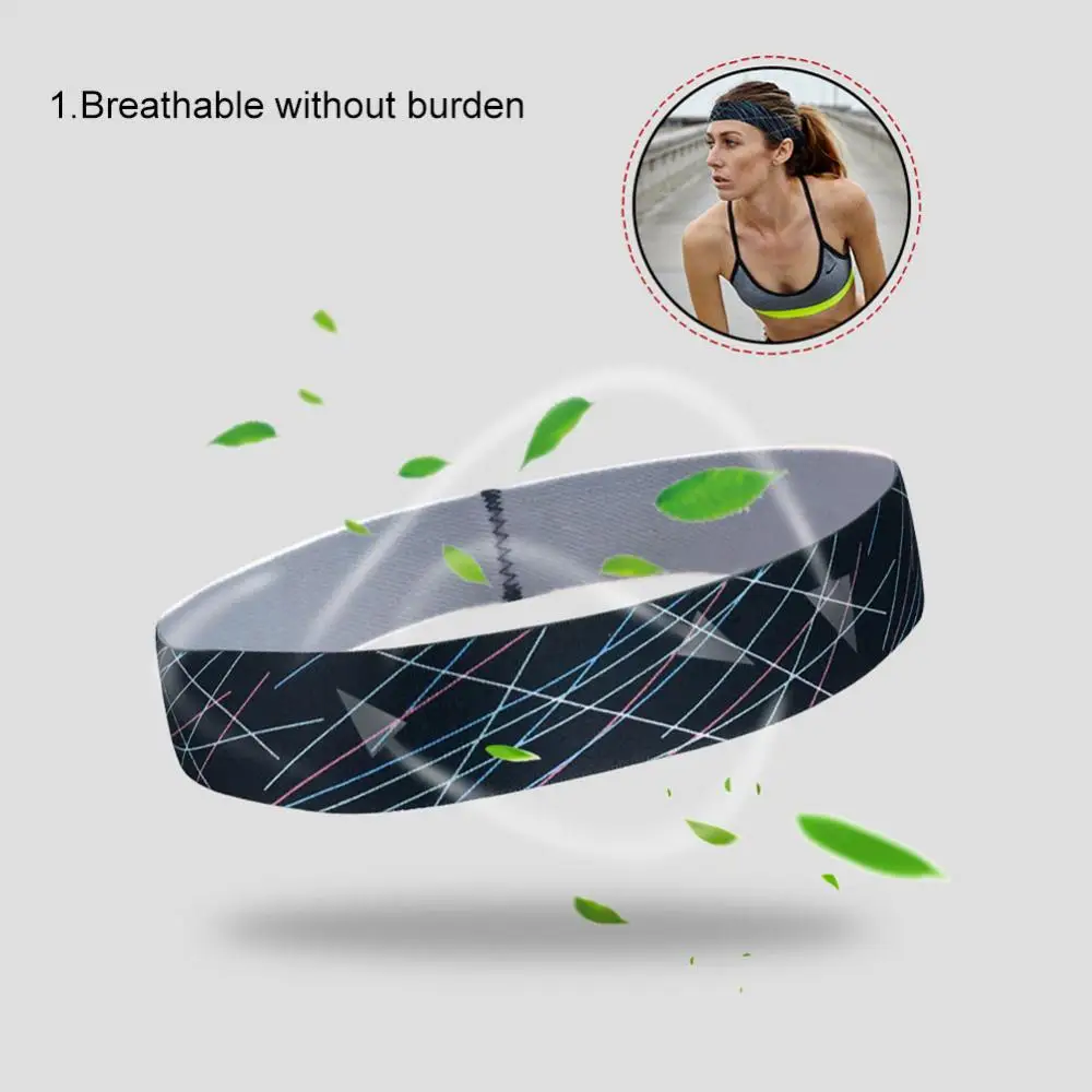 Fashion Sweat Absorbent Breathable Gym Yoga Unisex Hair Band Sports Headband Elastic Soft Comfortable Quick-dry Sports Wear