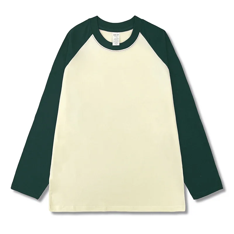 AOSSVIAO 2026 Damen Frühling Herbst Mode O-Ausschnitt T-Shirt Weibliche Lose Langarm-Shirts 100% Baumwolle Patchwork Casual Oberteile – Detail 11