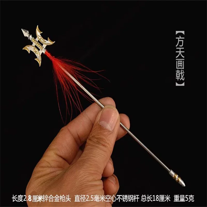 Hot Sale 1/12 Ancient Mini Weapon Toy Lv Bu Double Month Long Halberd Model Fit 6'' Action Doll Soldier In Stock