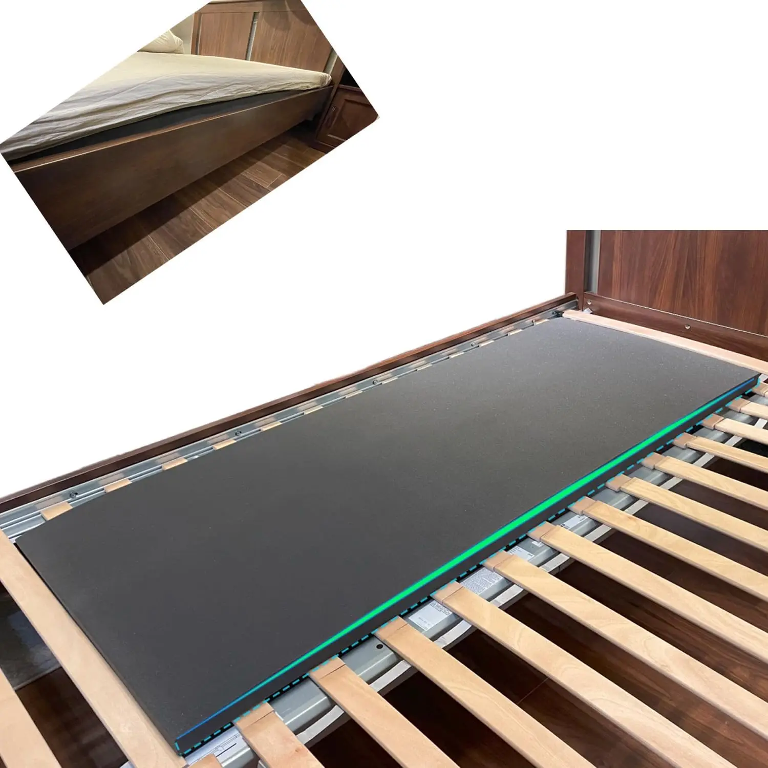 

Подушка-наматрасник черная матовая толщиной 2 дюйма - устраняет провисание матрасов, продлевает срок службы матраса, 60x24 дюйма