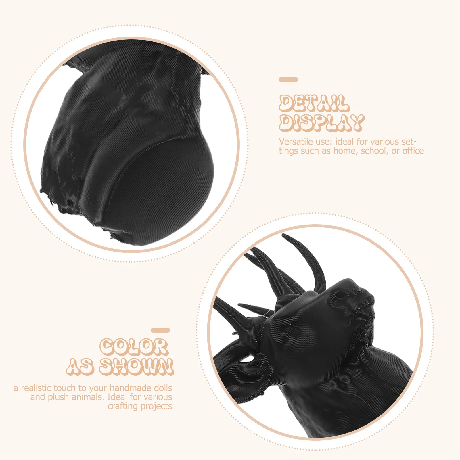 Miniatuur hertenkop wanddecoratie Boho rustieke plastic schedel voor poppenhuis kunstbenodigdheden woonkamer slaapkamer appartement decor