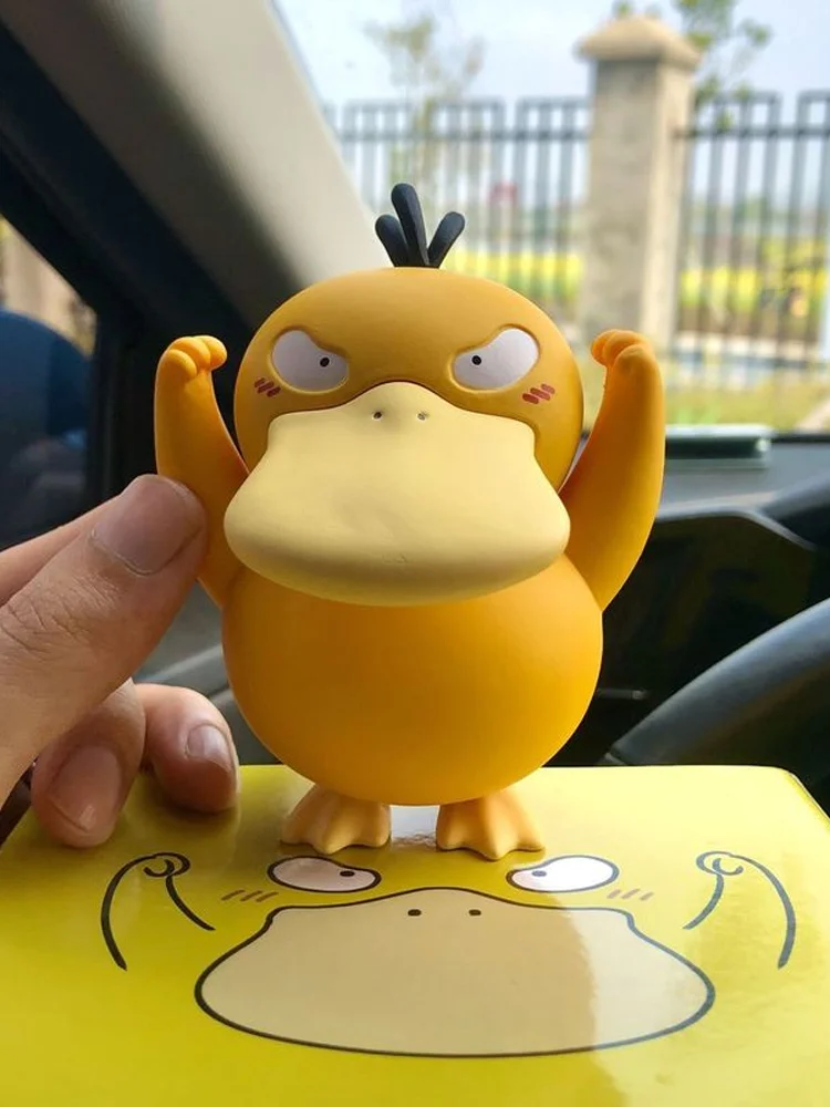 Pokemon Psyduck Figur Anime Peripherie Nette Ente Handgemachte Modell Desktop Dekoration Auto Ornament Sammeln Spielzeug PVC Modell Puppe Geschenk