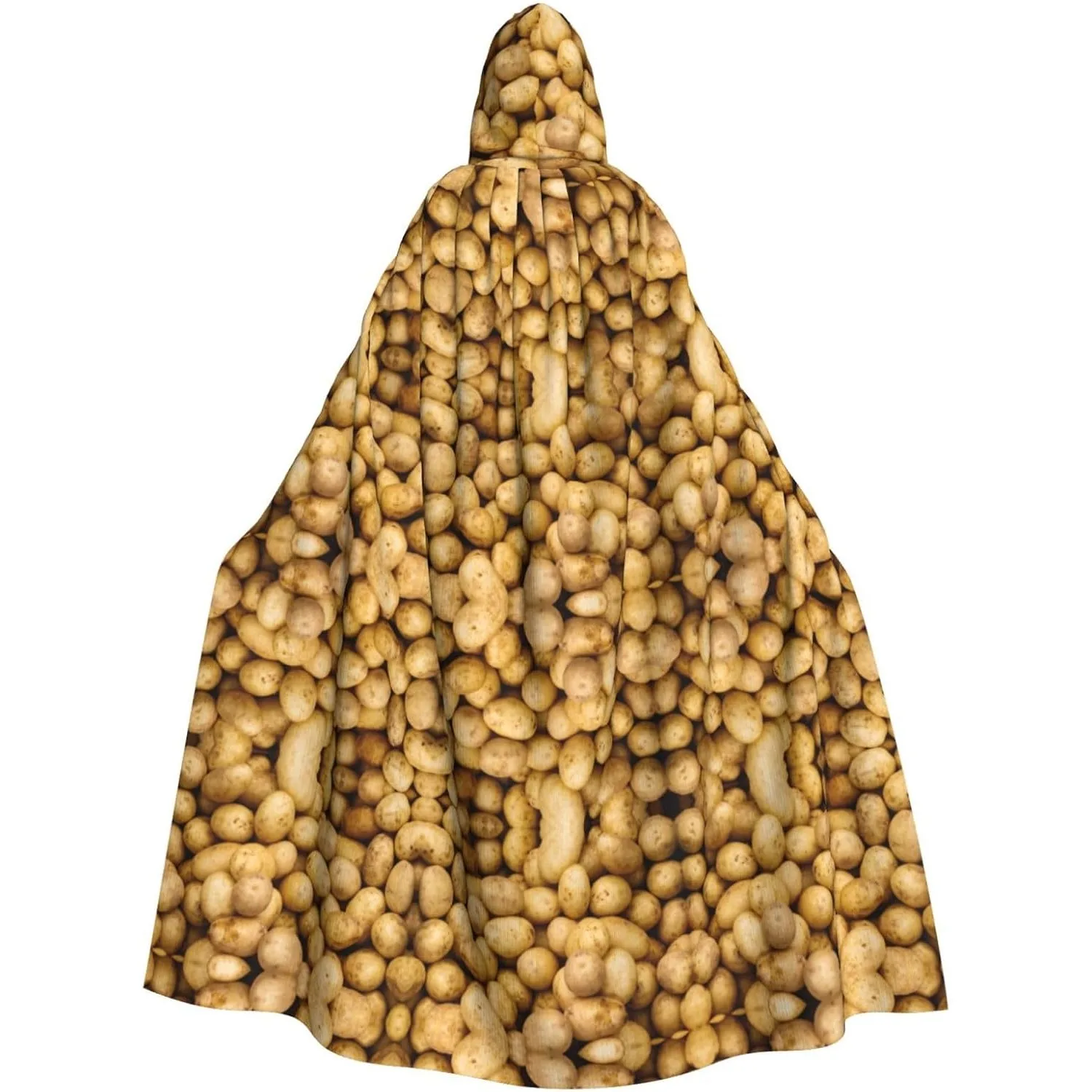 

Накидка с капюшоном и принтом садовых картофелей для взрослых, карнавальная праздничная накидка, халат для косплея, костюм для вечеринки, готический карнавал