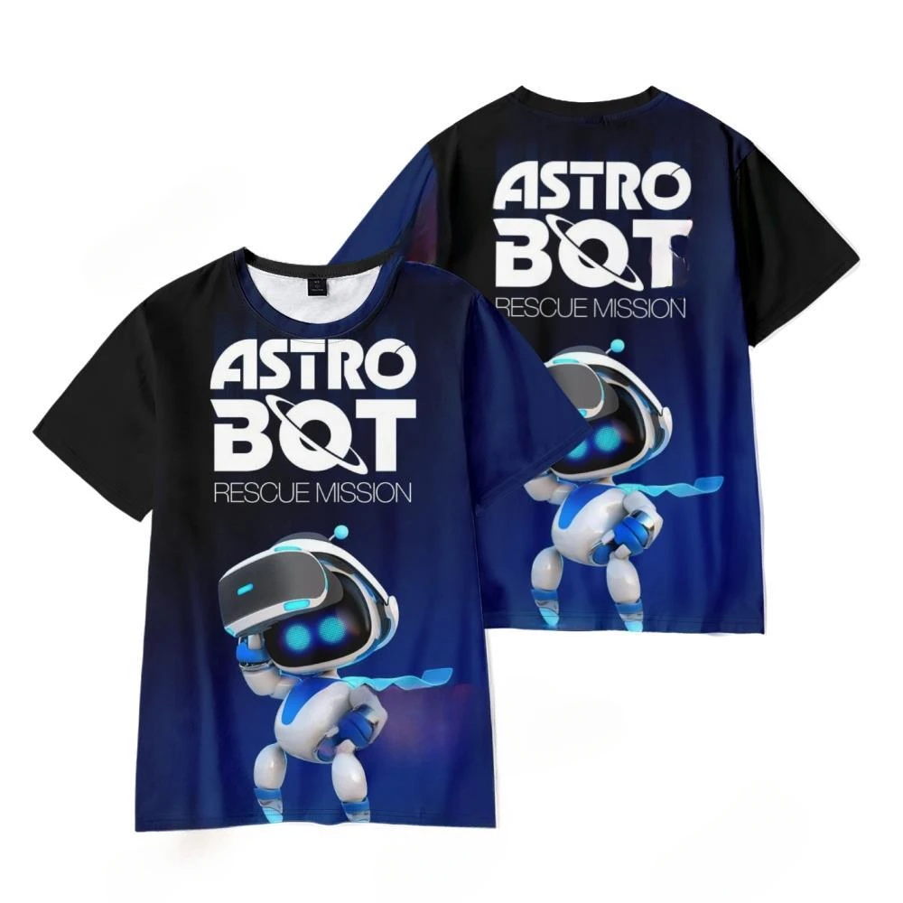 New game ASTRO BOT T-shirt cartoon for boys and girls funny T-shirt ASTROBOT graphic T-shirt for children children's street y2k