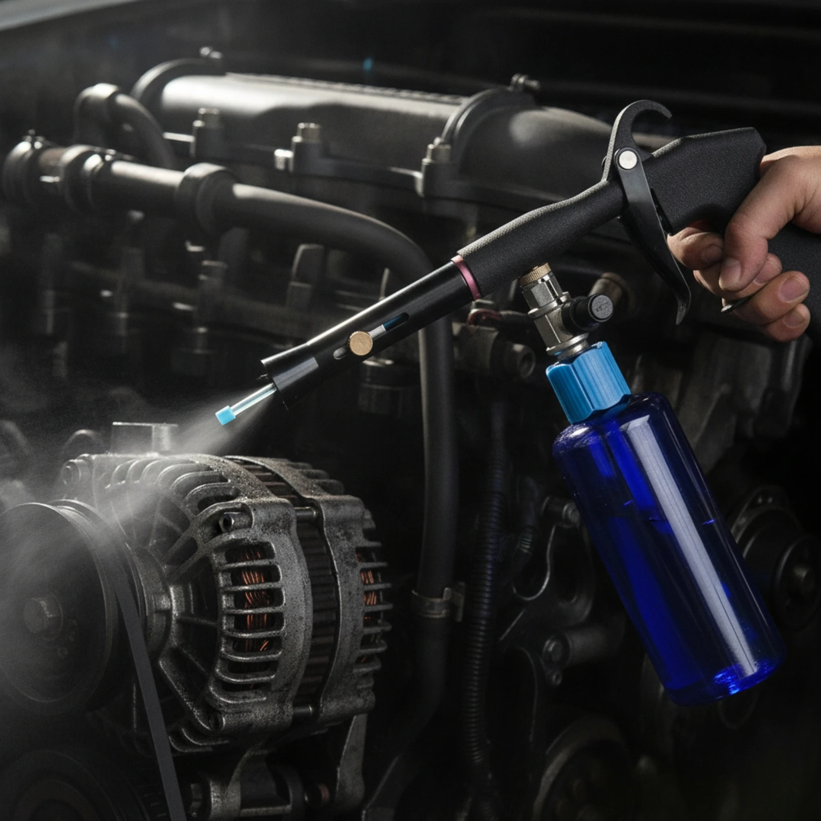 Detailing Spray Tornado-Style Pneumatic Cleaning Sprayer Handheld Tool Tight Tight Areas for Detailers, Auto Shops