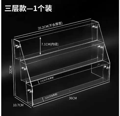 

Acrylic Card Display Stand Clear Transparent Tiered Sticker Holder Badge Organizer Desktop Storage Rack for Office Store