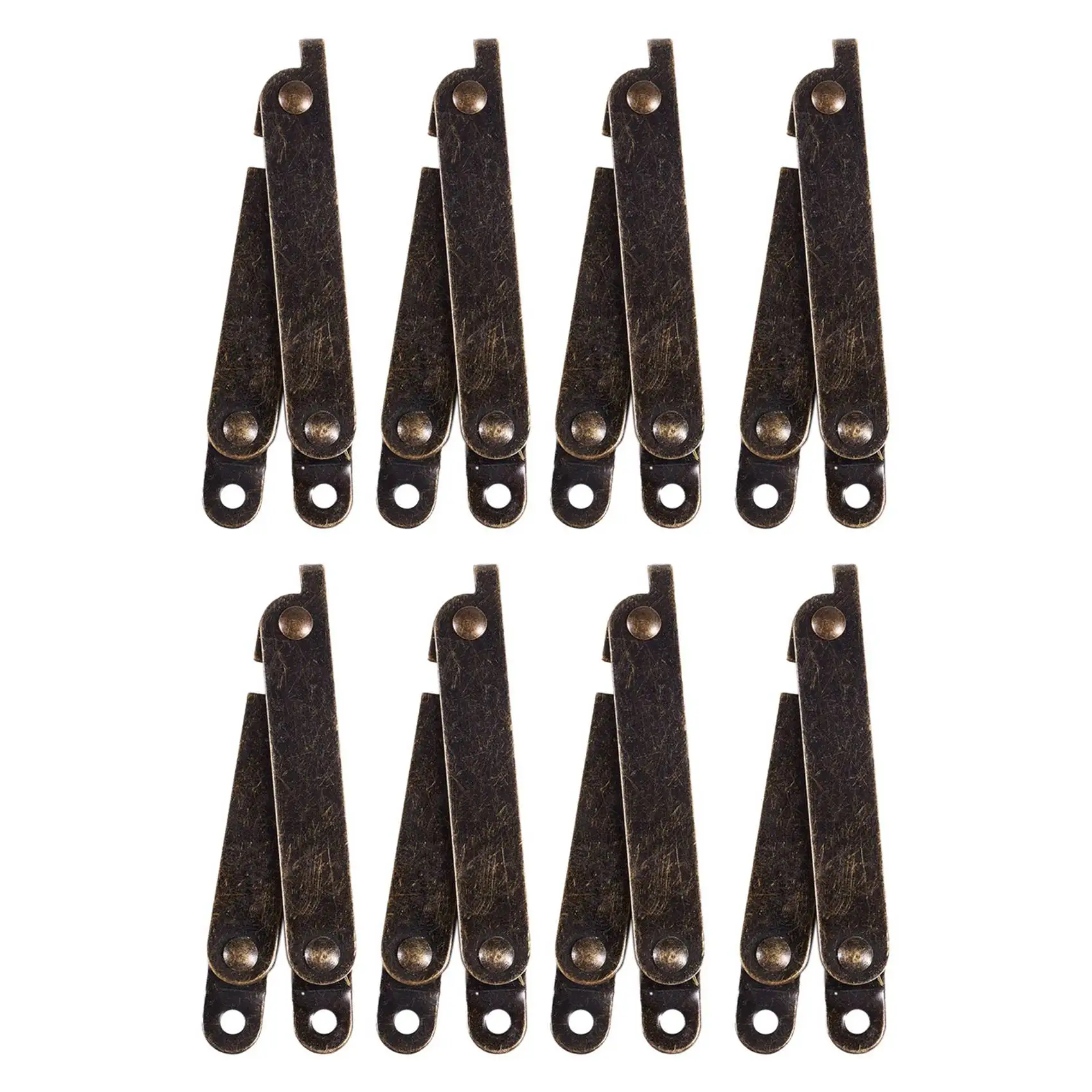 A01F - Zawias podporowy do obrotowej, składanej pokrywy skrzyni meblowej, odcień brązu, 8 sztuk