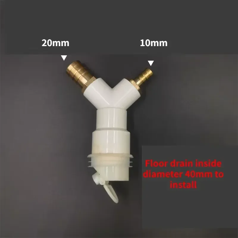 for Washing Machine Dryer Drain Tee Adapter 4 Way Pipe Fitting with Anti Odor Check Valve Prevents Backflow and Bad Smells
